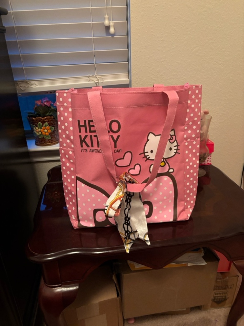 Hello Kitty Pink Polka Dot Shopper Tote